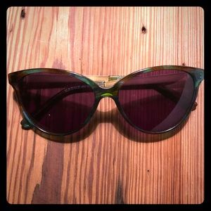 Krewe Monroe Green Cat Eye Sunglasses
